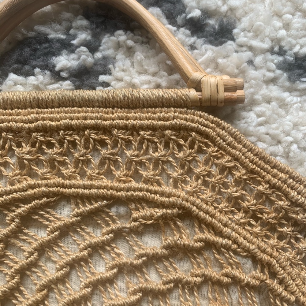 Vintage Woven Hemp Leather Tote - Picture 4 of 9